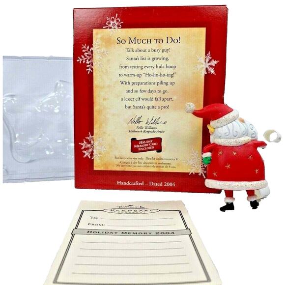 Hallmark SO MUCH TO DO! Keepsake Ornament Santa with List 2004 - Picture 5 of 5